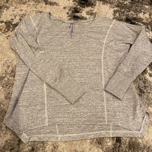 Extra small Lorna Jane loose fitting sweater, grey color
